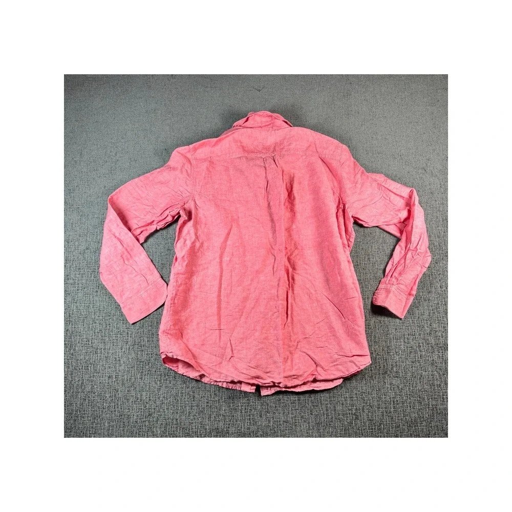 Banana Republic Soft Wash Coral Pink Button Up Shirt Mens XL Long Sleeve‎ Pocket